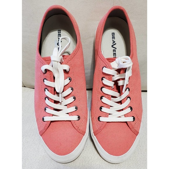 Seavess Monterey Classic Sneakers - Peach Pink Size 9 - Picture 1 of 4